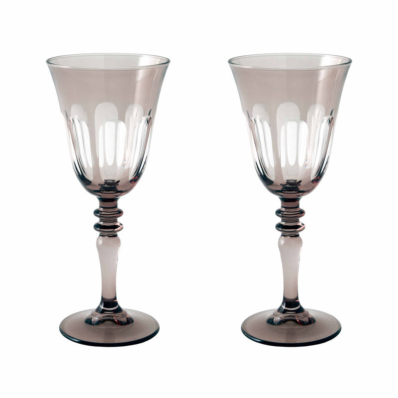 Rialto Glass Wine Smoke , Set Of 2