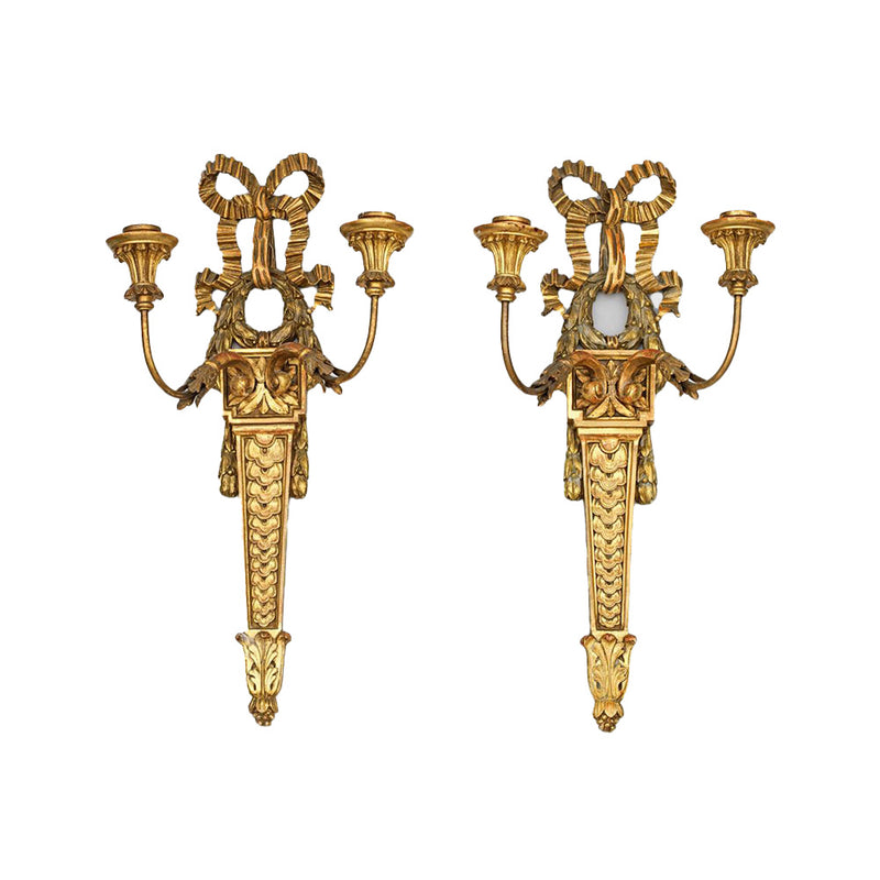 Pair of Appliqués Louis XVI-Style, Early 1900
