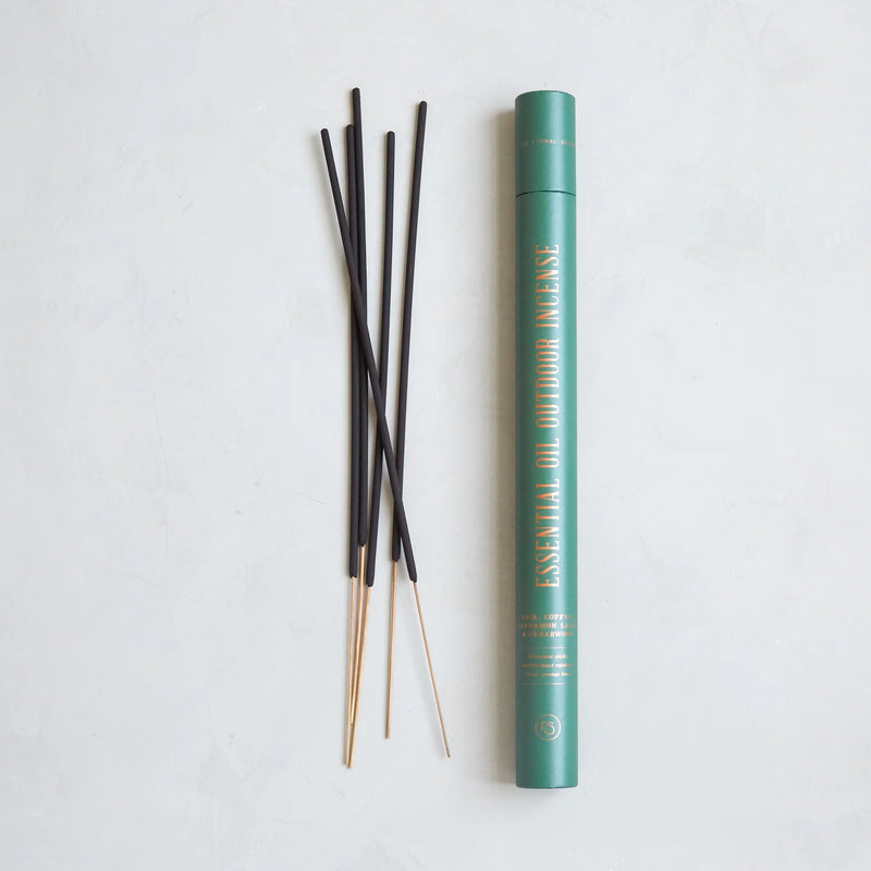 Outdoor Incense Sage, Coffee, Cinnamon Leaf & Cedarwood