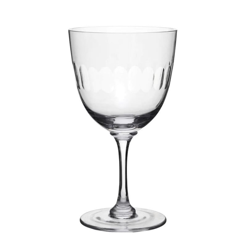 Crystal Wine Glasses With Lens Design (Set of 6)