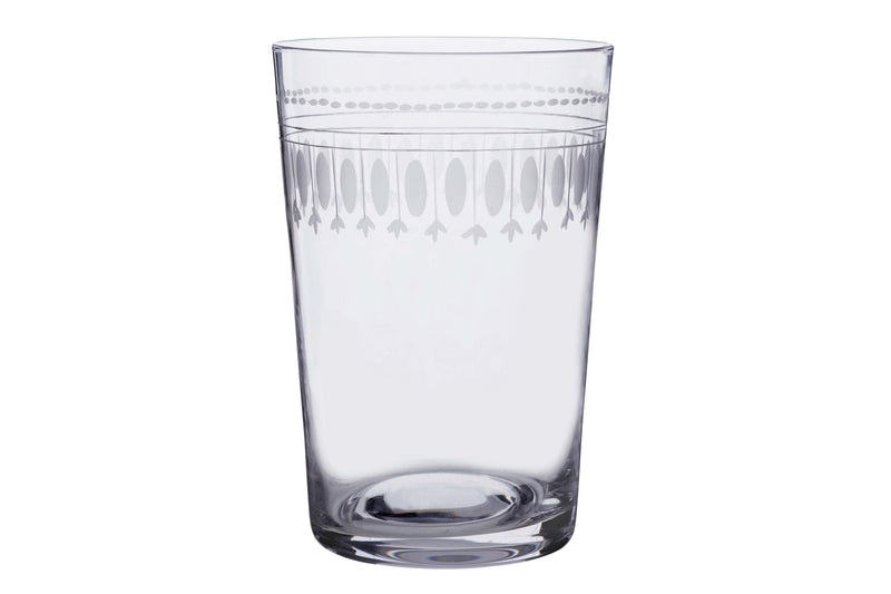 Crystal Tumblers With Ovals Design (Set of 6)