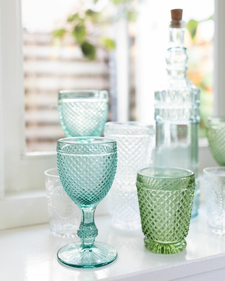 Diamond Wine Glass M, Blue