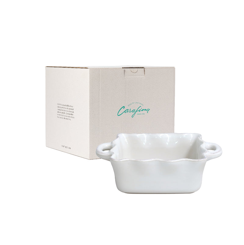Cook & Host Baker Ruffled Square White