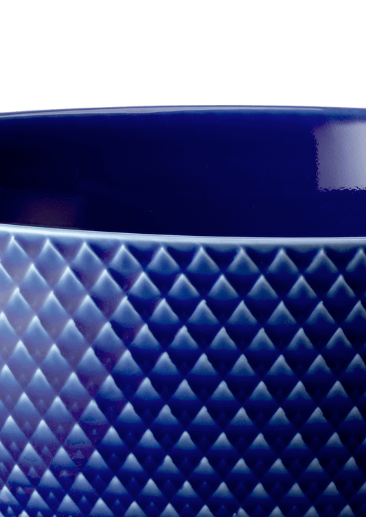 Lyngby Rhombe Color Serving Bowl, Dark Blue