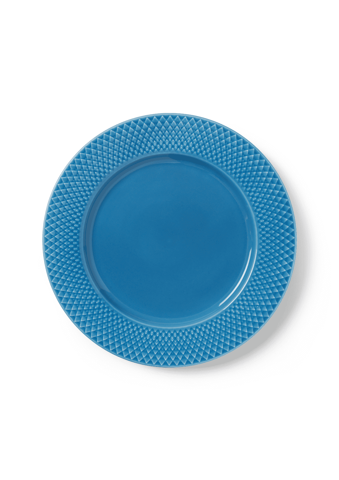 Lyngby Rhombe Color Dinner Plate Blue