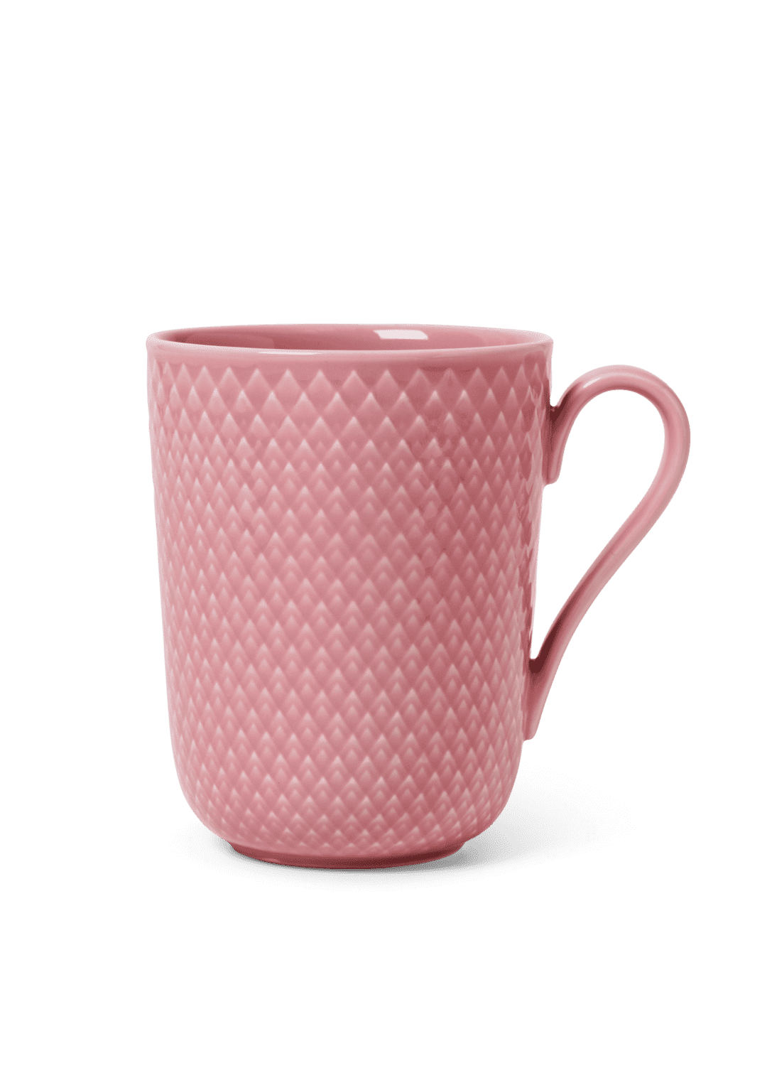 Lyngby Rhombe Color Mug With Handle Rose