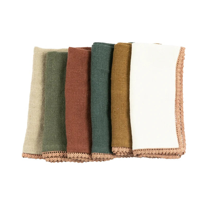 Anika Solid Table Linens Napkin Olive