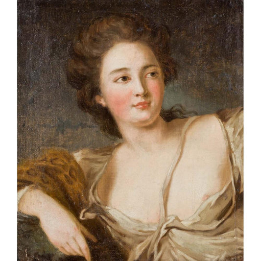French School Mid-19th Century Half Portrait Woman Portrait