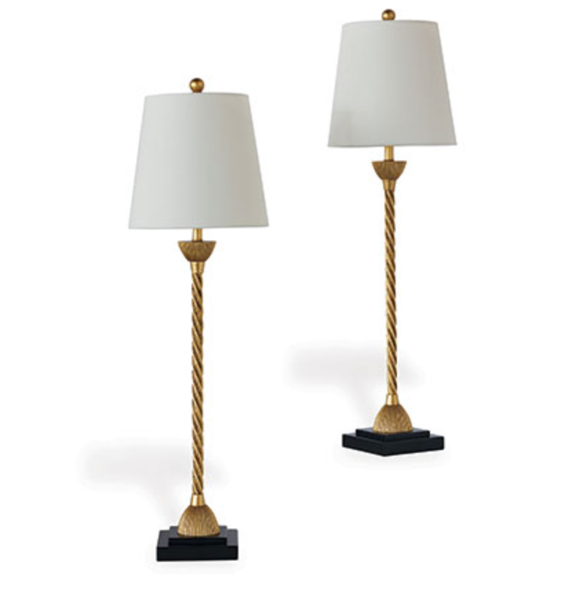 Delfern Gold Buffet Lamp Set Of 2