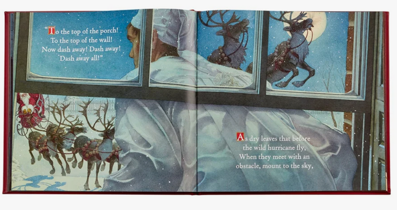 The Night Before Christmas - Red Bonded Leather