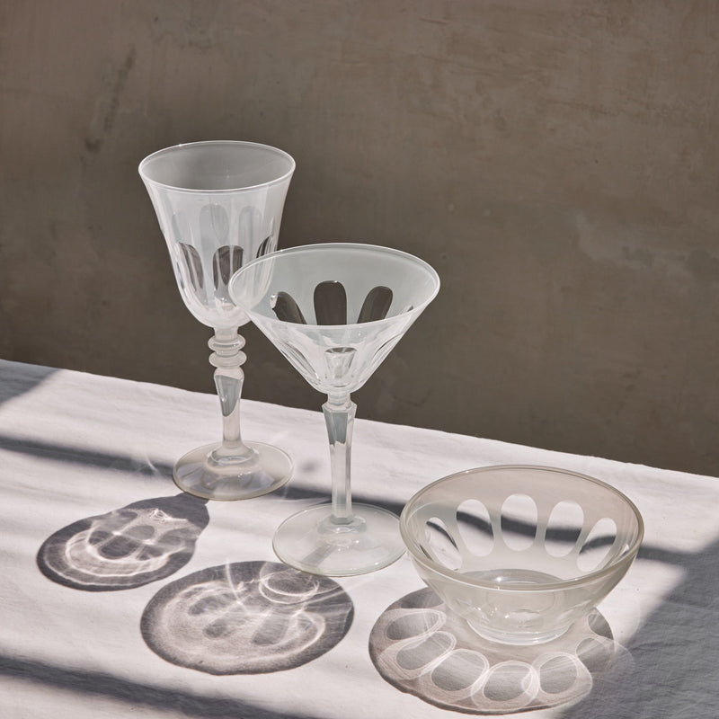 Rialto Glass Martini Opal , Set Of 2