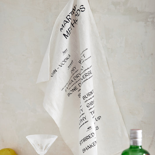 Martini Method Pure Linen Tea Towel
