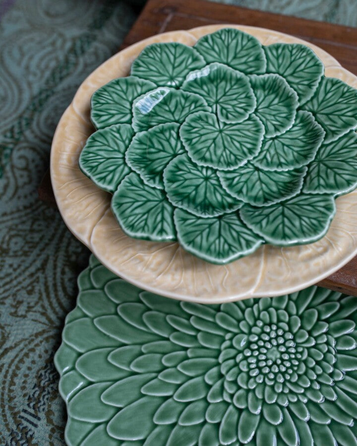 Bordallo Leaf Dessert Plate Green