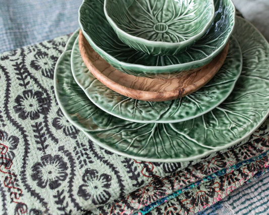 Cabbage Dessert Plate Green
