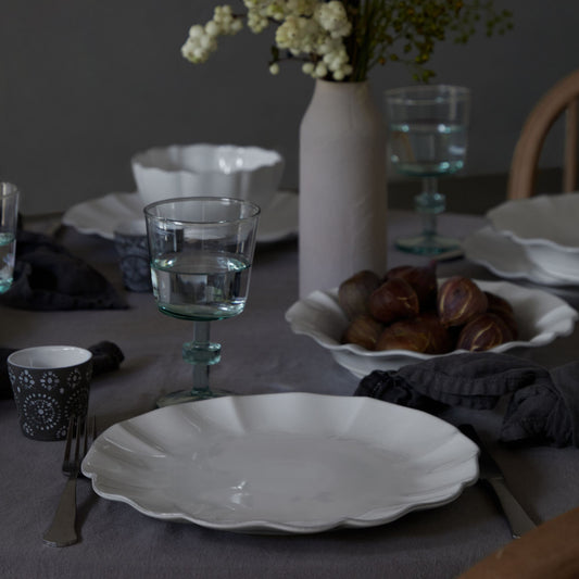 Dinner Plate White Rosa