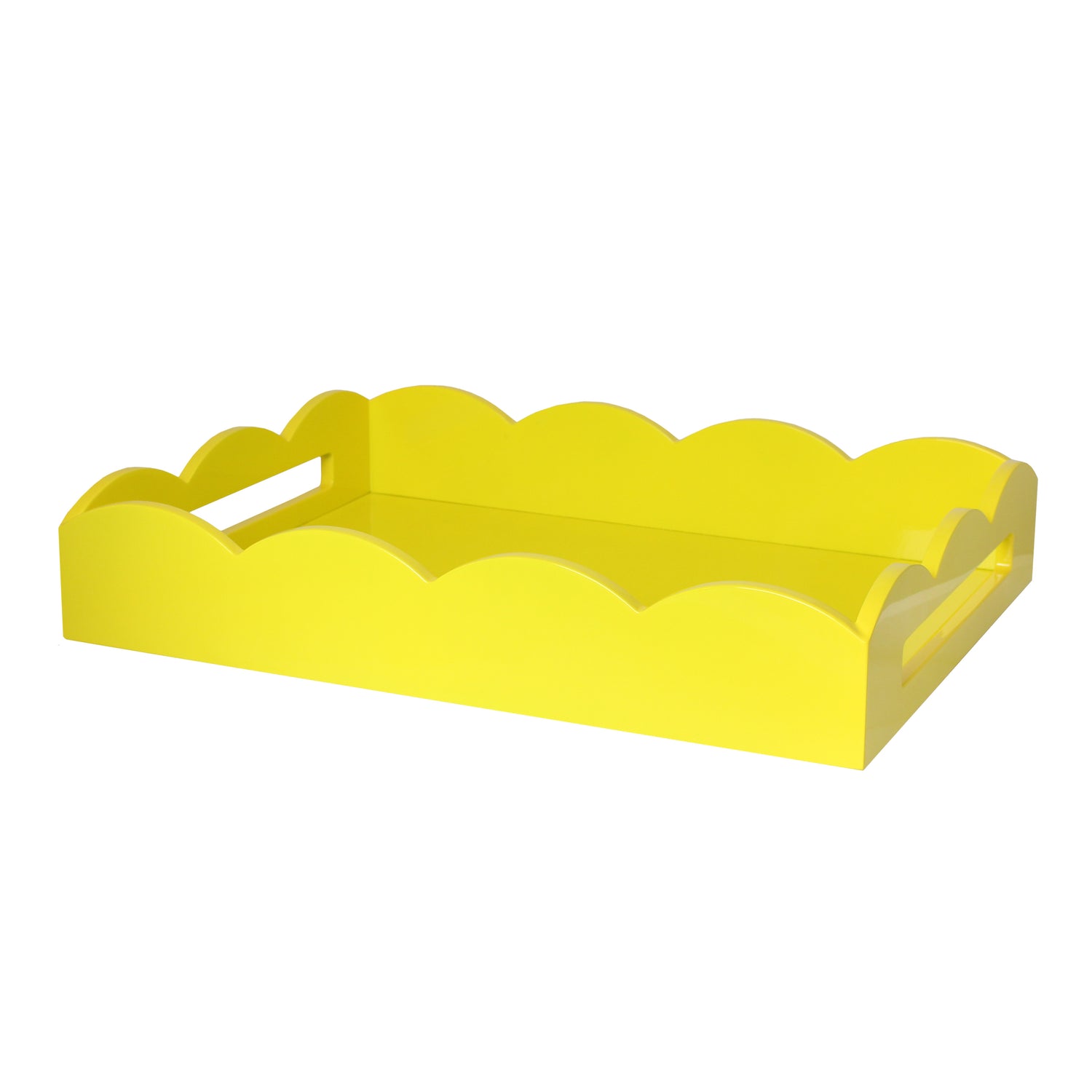 Scalloped Tray Yellow