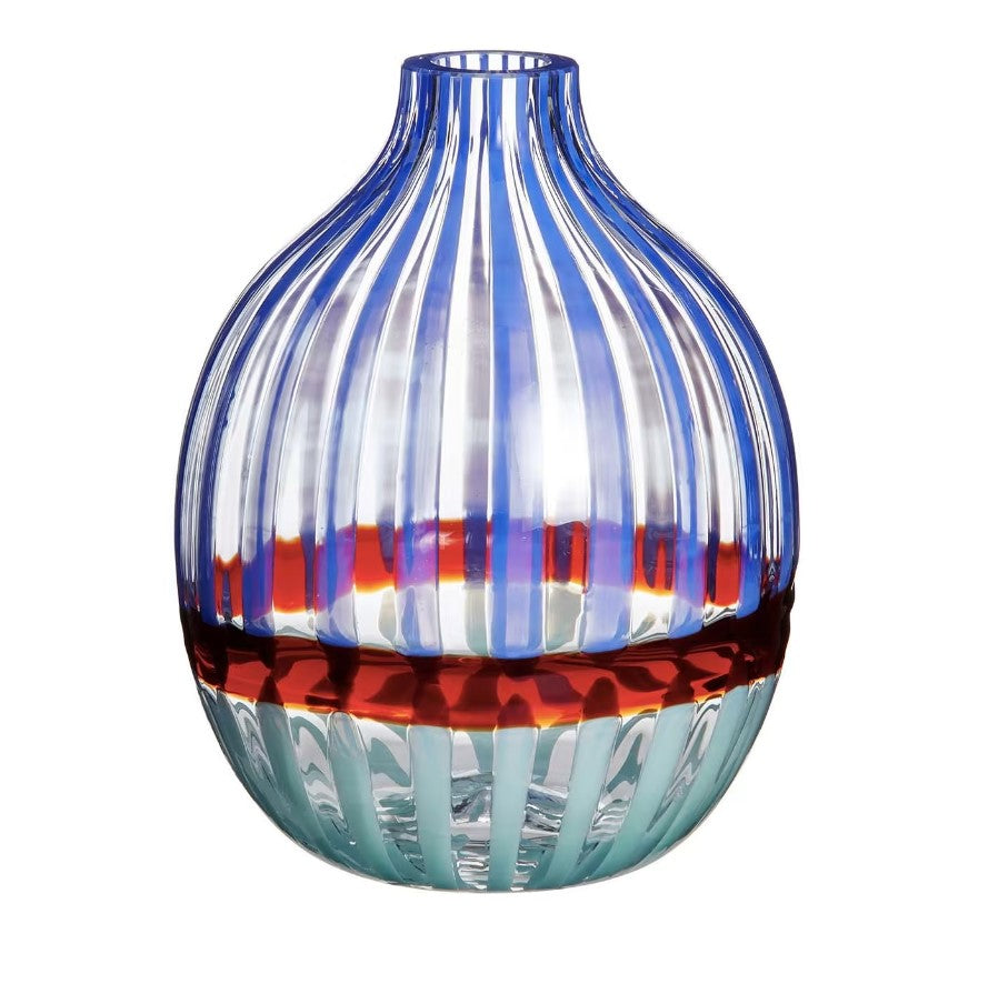 Singleflower Blue/Red Vase N. 1